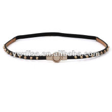 Latest Design Attractive PU Leather Belt With Gold Plated Charms